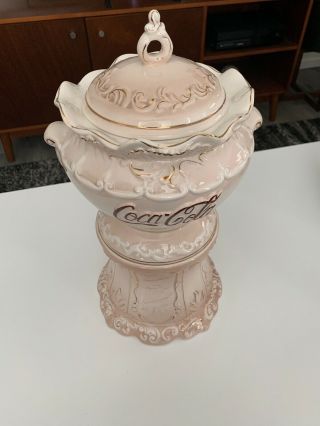 1998 Coca Cola Cookie Jar Ceramic Vintage Syrup Dispenser