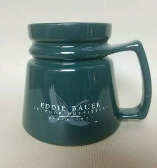 Eddie Bauer 16 Oz Green Heavy Travel Coffee Tea Mug Cup With Lid