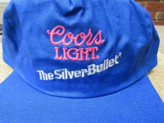 Vintage Coors Light Beer Silver Bullet Trucker Baseball Hat Old Stock Cap 2