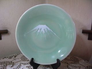 Vintage Collectible Decorative Ceramic Porcelain Plate Mt.  Fuji 9 1/2 " Japan