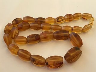 VINTAGE Butterscotch / Egg Yolk Baltic Amber Beads Necklace 95,  81 gr 3