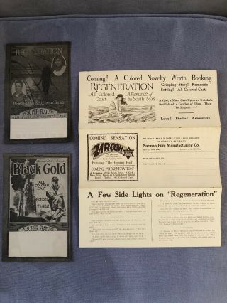 1920’s Black Americana Film Brochure & Handbills Norman Studios - Jacksonville