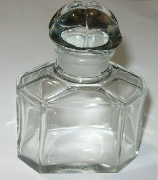 Vintage Guerlain Baccarat Signed Perfume Bottle - Jicky Quadrilobe - 1 Oz - 4 "