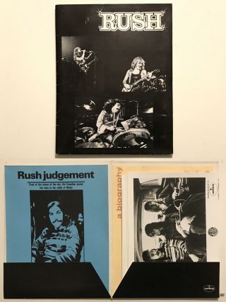 Rush A Farewell To Kings Ultra Rare Press Kit 1977 W/photos Neil Peart