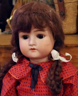 Antique 23 " German Bisque Cuno Otto Dressel 1912 Doll W/mohair Wig &nice Outfit