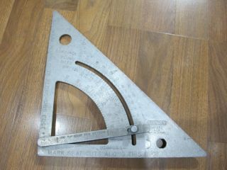 Stanley No.  46 - 052 Framing - Roofing - Aluminum Speed Square - Rafter - Vintage Tool