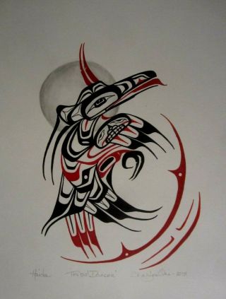 Northwest Coast Art - Tribal - Dancing Raven Painting