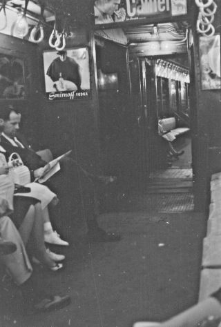 Vtg 1950s 35mm Negative Nyc Subway Car Smirnoff Vodka Camel Cigarette Ads 849 - 33