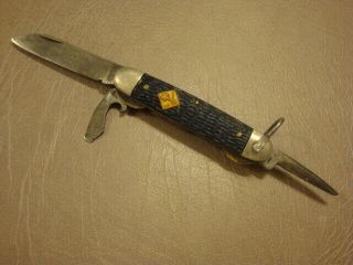 Vintage Imperial Usa Boy Scouts Of America Blue Cub Scout 3 Blade Pocket Knife