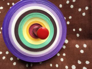 Handmade Tradition Kyoto Koma Spinning Top Purple Hand Made In Japan