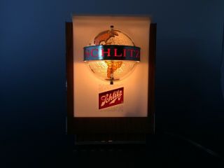 Schlitz Vintage Rotating Globe Bar Topper Sign