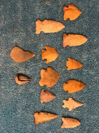 Authentic Arrowheads From Daviess County Indiana.  All Personal Finds Of My Own