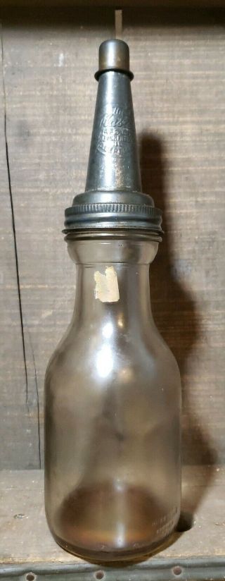 Vintage - The Master Mfg Co - Oil Spout W/cap And Generic Bottle