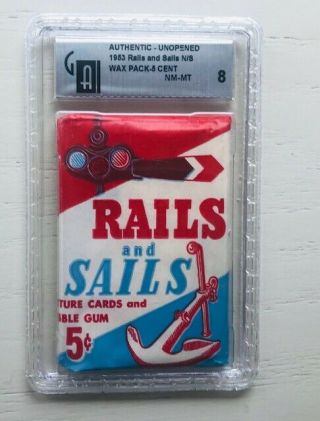1953 Topps Rails And Sails Nicely Graded Gum Card Wax Pack