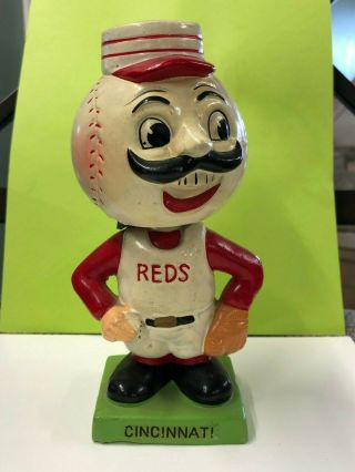 Rare Vintage Cincinnati Reds Baseball Mascot Bobblehead Nodder 1960 
