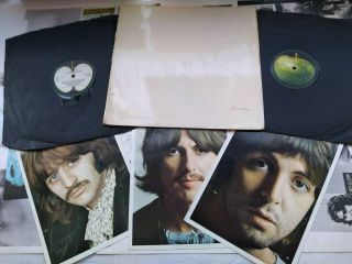 The Beatles - White Album - Uk 1968 1st Press Mono Lp,  Inserts Number 0200096