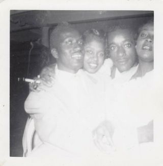 Vintage Black Americana Photo African American Guys & Girls Hugging Group