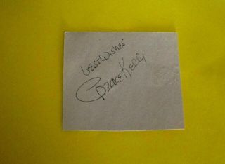 Grace Kelly Signed Scrapbook Page Autograph Vintage