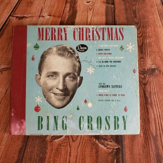 Bing Crosby Rare Merry Christmas 10 " 33 1/3 Decca 1949 White Christmas