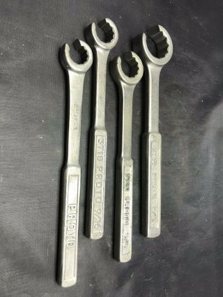 Proto Tools Los Angeles Pebble 1/2,  9/16,  5/8,  7/8,  Flare Nut Line 4 Wrenches