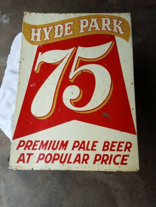 Vintage Hyde Park Beer Sign.  St.  Louis