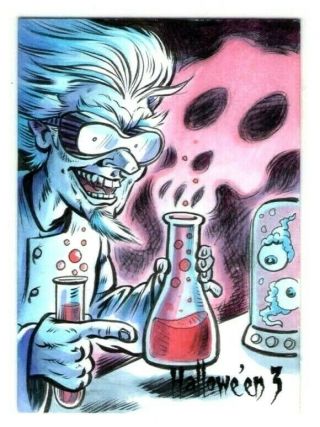 2018 Perna Halloween 3: The Witching Hour Jason Crosby Sketch Card Mad Scientist