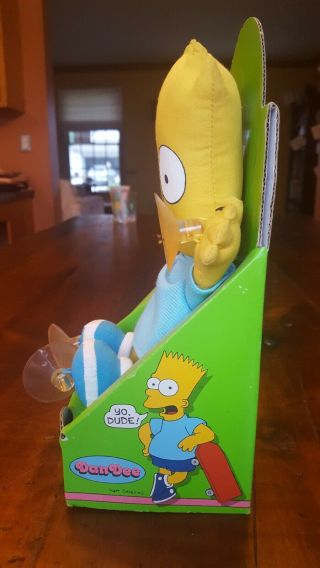 Vintage 1990 Bart Simpson Stick - On Car Window Suction Doll The Simpsons DanDee 2