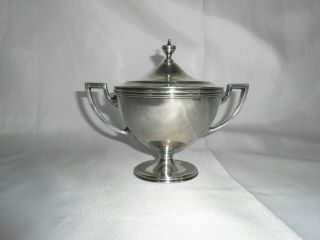 Vintage Signed Tiffany & Co.  Sterling Covered Sugar Bowl