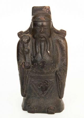 Chinese Yixing Zisha Pottery Ritual Rattle Immortal Gods Buddha Head Figure