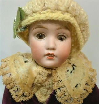 Antique J.  D.  Kestner Bisque Head 243 Jntd Compo Doll Period Clothes Size 11 "