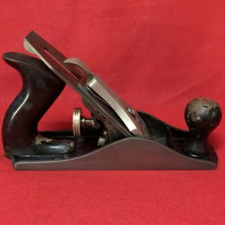 Vintage Stanley Bailey 4 Wood Hand Plane - Made In Usa Smooth Flat Bottom