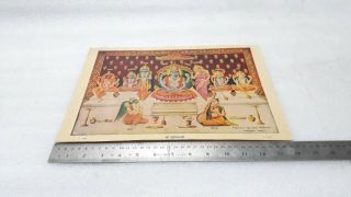 Vintage Old Poster Print Wall Picture Hindu God Badrinath & Others MP 2