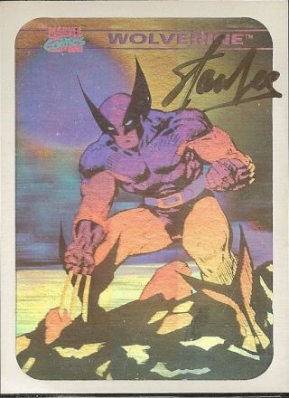 Universal Monsters - Marvel - Hologram - Mh4 - Wolverine - Stan Lee - Signed Card - Rare