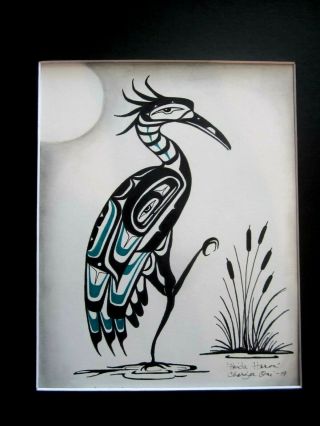 Northwest Coast Indigenous Art - Haida Heron - Painting