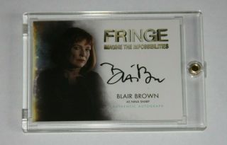 Fringe Season 1&2 Autograph Card A4 Blair Brown As Nina Sharp Cryptozoic