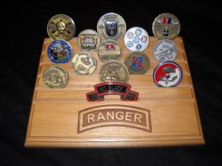 Military Challenge Coin Holder/display 8x10,  Ranger