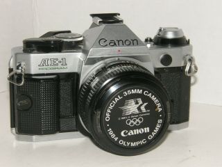 Vintage Canon Ae - 1 Program Camera With Fd 50mm F/1.  8 Lens