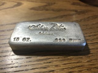 Vintage ⛏silvertowne⛏ 10 Troy Oz.  999 Silver Hand Poured Bar Waffle Back 06511