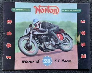 Vintage Norton Motorcycles Sales Brochure 1953 Dominator Es2 Big4 500t