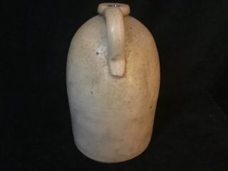Antique Salt Glaze Stoneware 2 Gallon Jug Cobalt Decorated In 3