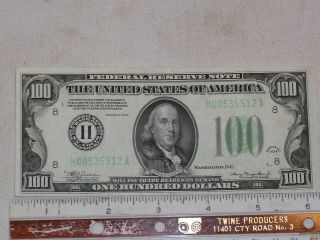 Vintage Federal Reserve Note 100 Dollar Series 1934 St Louis Julianne Morganthau
