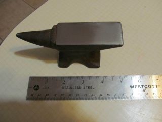 Mini Anvil Vintage Cast Iron Steel Usa Jeweler 1.  4 Lbs