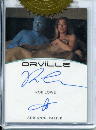The Orville Season One Dual Autograph Rob Lowe & Adrianne Palicki