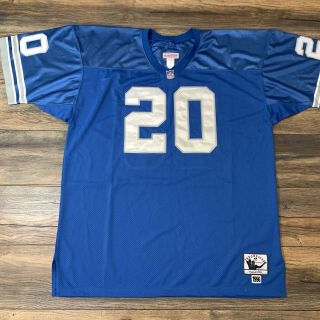 Vintage Nfl Mitchell & Ness Barry Sanders Jersey Detroit Lions Throwback Size 56