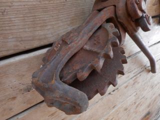 Antique Fence Stretcher Farm Tool Primitive Cast Iron Heavy Barn Fresh 3