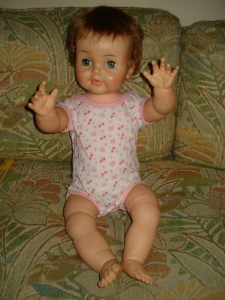 22 " Vintage Ideal Betsy Wetsy Playpal Baby Doll Tight Limbs,  Squeaker