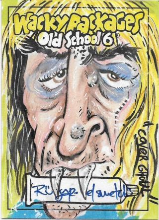 Wacky Packages Old School 6 (os6) Rare Cover Ghoul Color Sketch Card Astorga