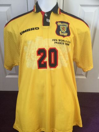 Scotland Aberdeen Booth Match Worn Player Issue Vintage Shirt 1998 World Cup