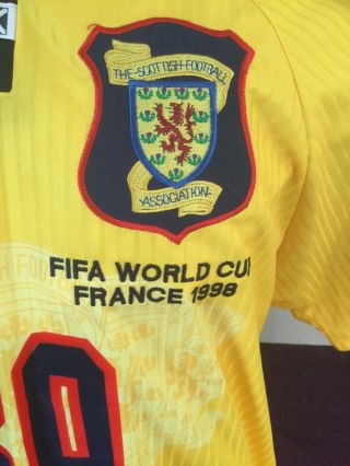 Scotland Aberdeen Booth Match Worn Player Issue Vintage Shirt 1998 World Cup 2