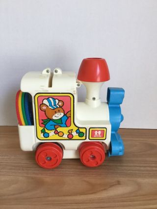 Vintage 1975 Tomy Tuneyville Choo Choo Train With 4 Records